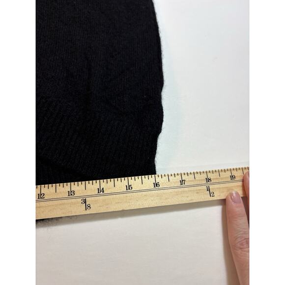 Max Studio Cashmere Tunic Sweater Black Medium Funnel Cowl Neck Long Sleeve - Picture 5 of 11